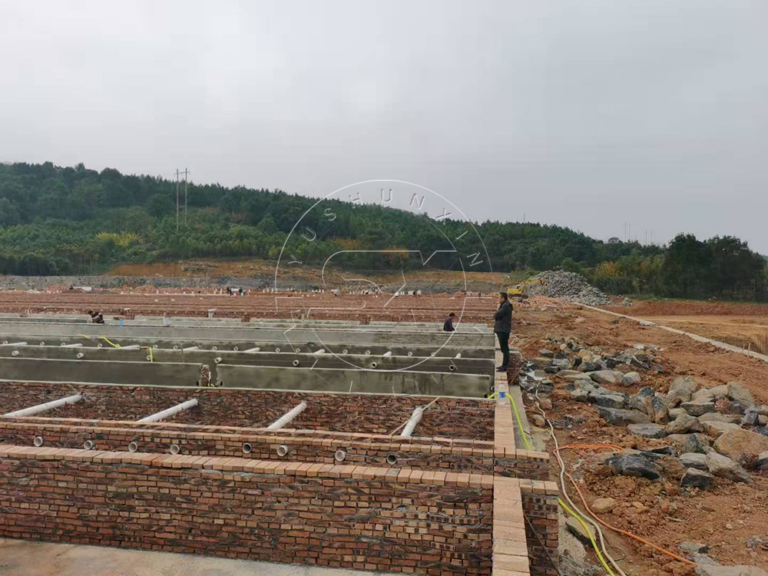 The plant area of 10,000 tons of organic fertilizer